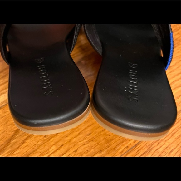 EUC Rothy’s Triple Band Sandals, Black - Picture 4 of 6